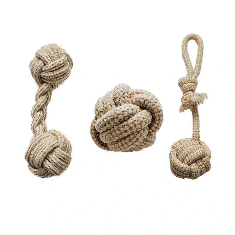 Surted Rope Rope Dog Toys Algodón de cáñamo
