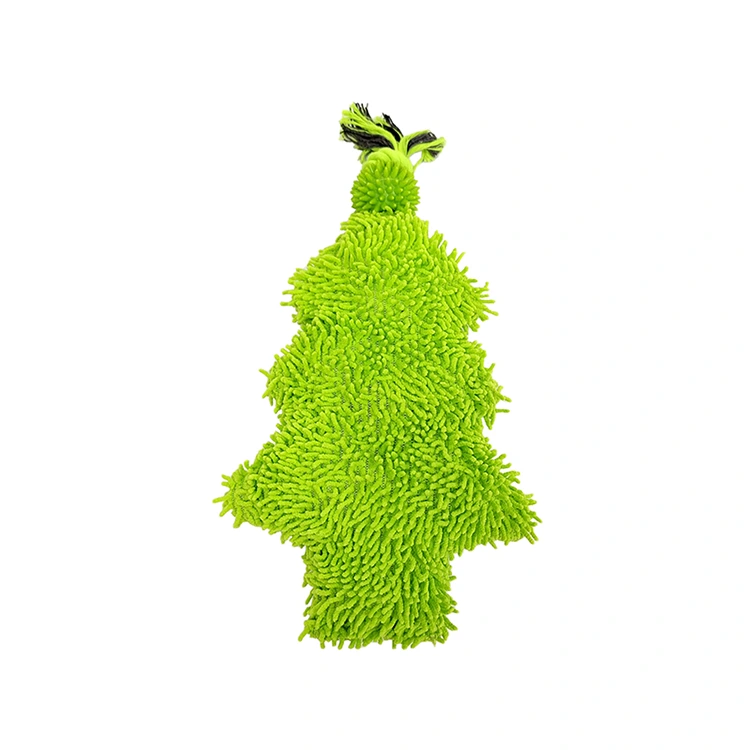 Juguete de masticación de árbol de Navidad de Chenille