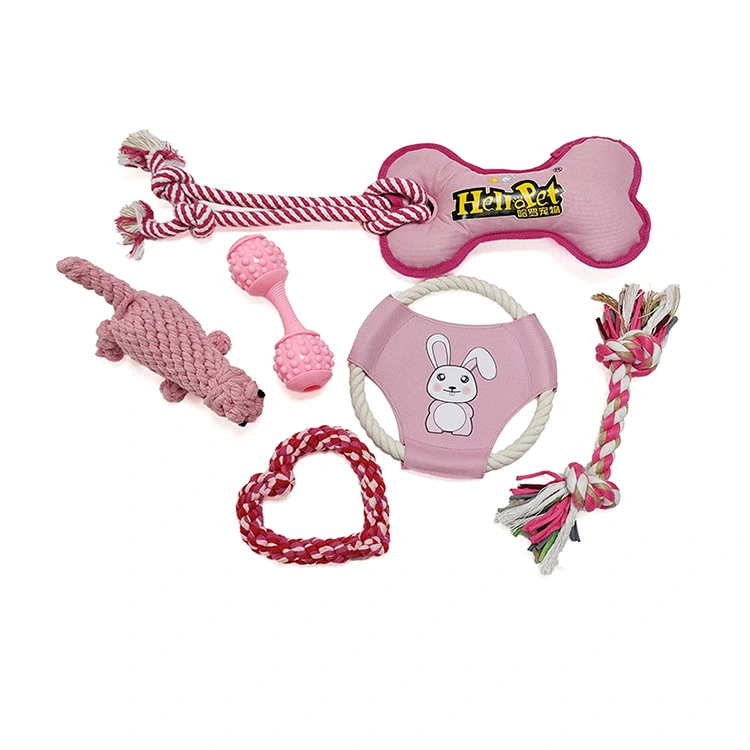 Juego de juguetes de mascota rosa