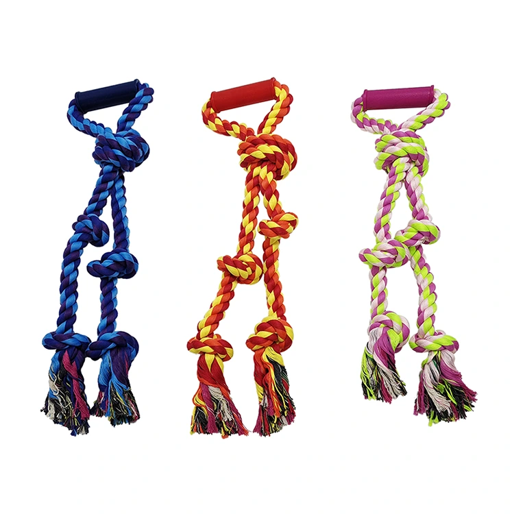 Twisted Rope 5 Knot Tug Tug Dog Toy